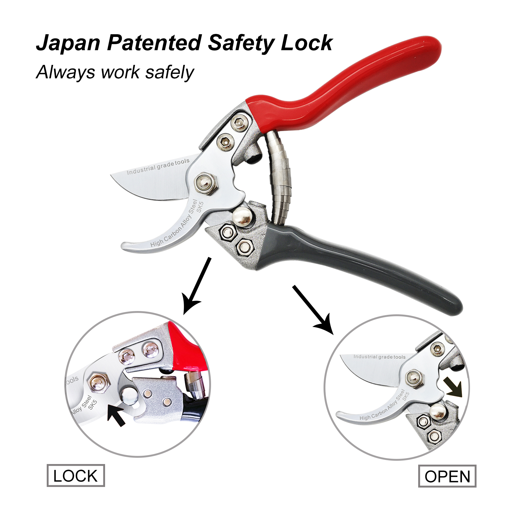 thumbnail image 2 of Peixun Garden Pruning Shears, Garden Scissors Hand Pruners 8 Inch 2 of 14