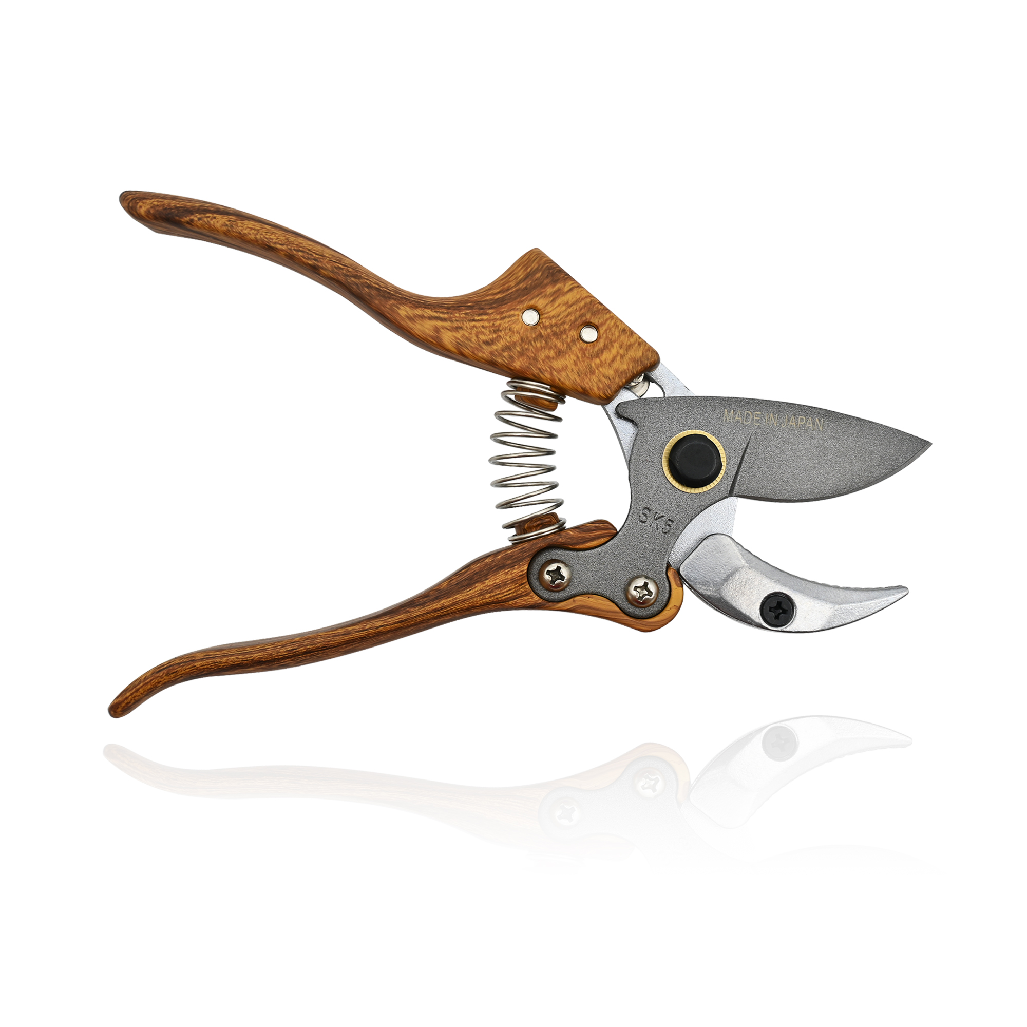 thumbnail image 2 of Voyager Pruning Shears - 8 Inch Stainless Steel Garden Scissors With Wood Handle 2 of 9