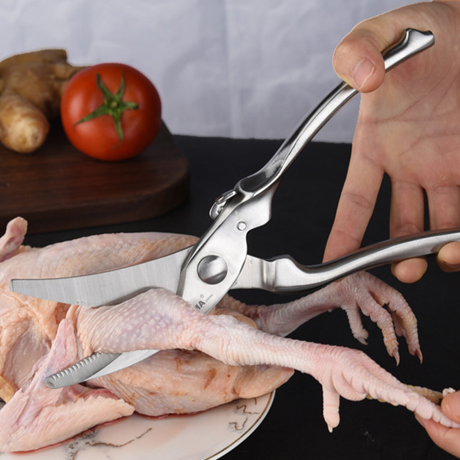 TONMA Kitchen Shears Heavy Duty [Made in Japan] 10″ Japanese Poultry ...