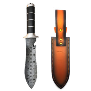 TONMA Hori Hori Garden Knife [ Made in Japan ] Heavy Duty Stainless Steel Japanese Hori Knife with Sheath Garden Tools for Weeding, Digging, Cutting, Pruning (TGK-2)