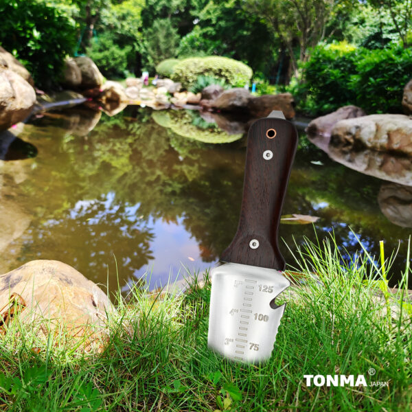 TONMA JP Hori Hori Garden Knife [Made in Japan] Heavy Duty Stainless Steel Japanese Hori Knife with Sheath Garden Tools, Natural Wenge Wood Handle, Full Tang (TGK-3) - Image 6