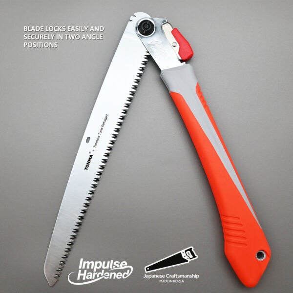 TONMA Professional Folding Saw [Made in Korea] 12" (300mm) Large Teeth Portable Pruning Hand Saw for Wood Cutting, Outdoor Camping, Gardening, Japanese Hard Chrome Plating Impulse Hardened Process(TDE-906) - Image 5