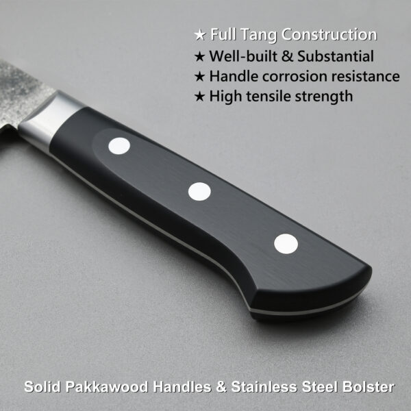 TONMA Classic Chef's Knife [Made in Japan] 8.2 inches Handcrafted Stainless Steel Japanese Gyuto 210mm, Premium Kitchen Knife for Home and Professional Chefs (TCK-2) - Image 4