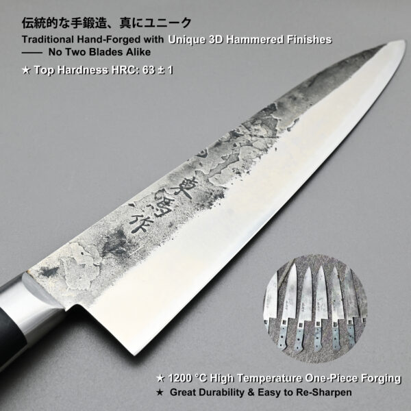 TONMA Classic Chef's Knife [Made in Japan] 8.2 inches Handcrafted Stainless Steel Japanese Gyuto 210mm, Premium Kitchen Knife for Home and Professional Chefs (TCK-2) - Image 2